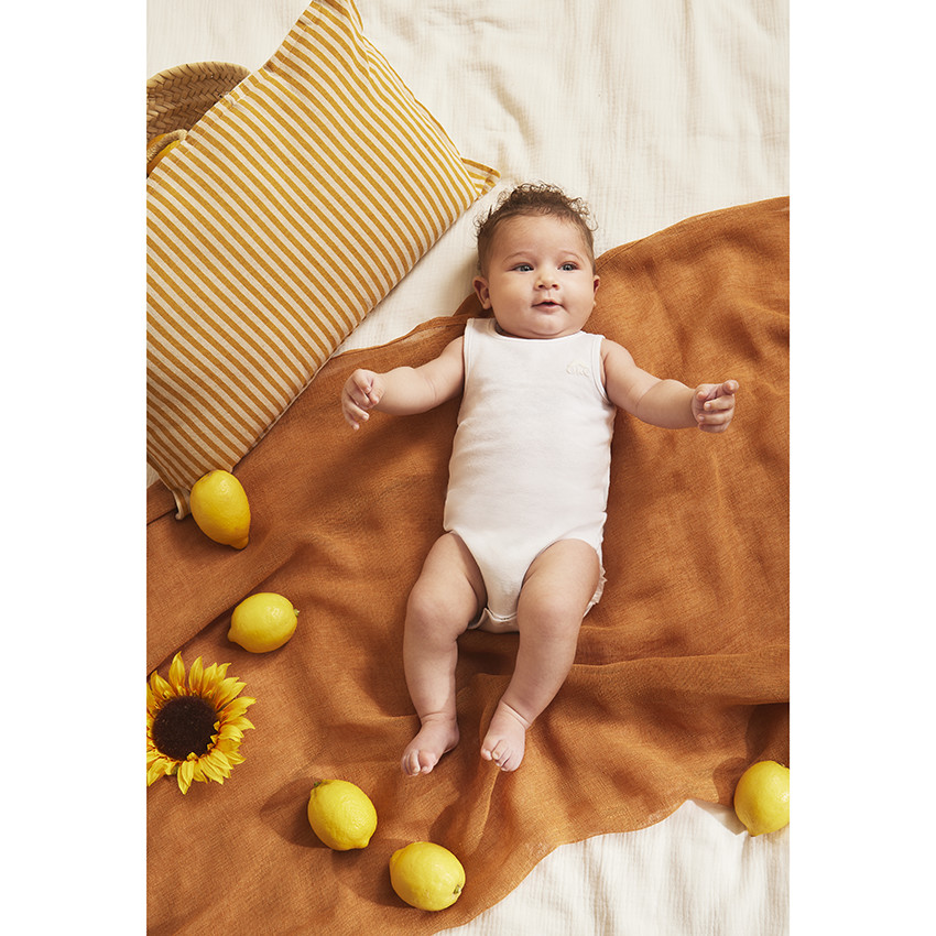 Pack de 3 bodies sin mangas lisos para bebé niño 