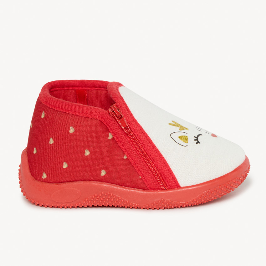 Patucos de reno navideños para bebé niña 