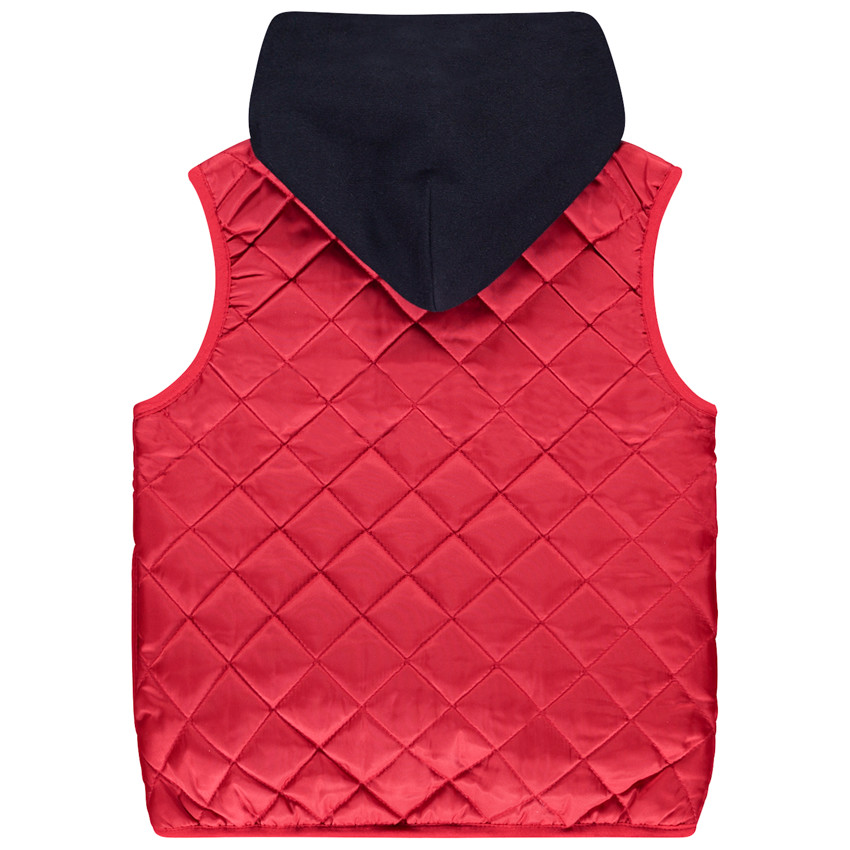 Plumífero sin mangas bicolor para bebé niño 