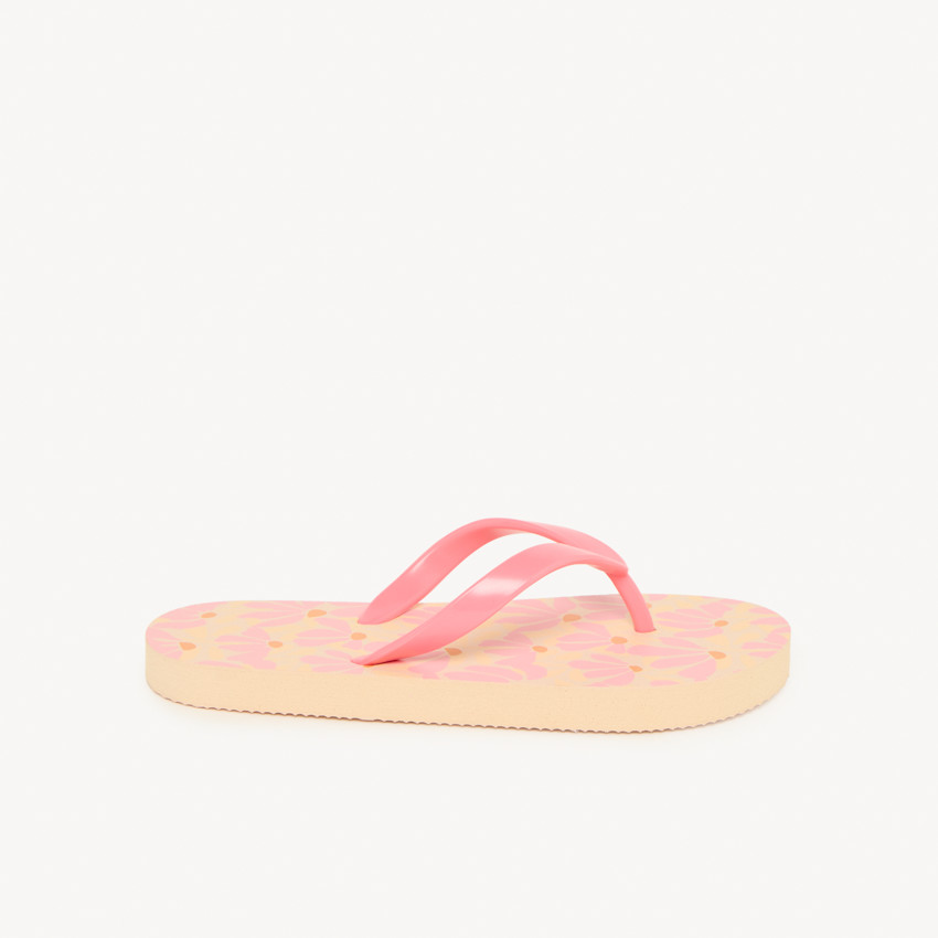 Tongs impresas de pétalos para niña con tira según la talla 