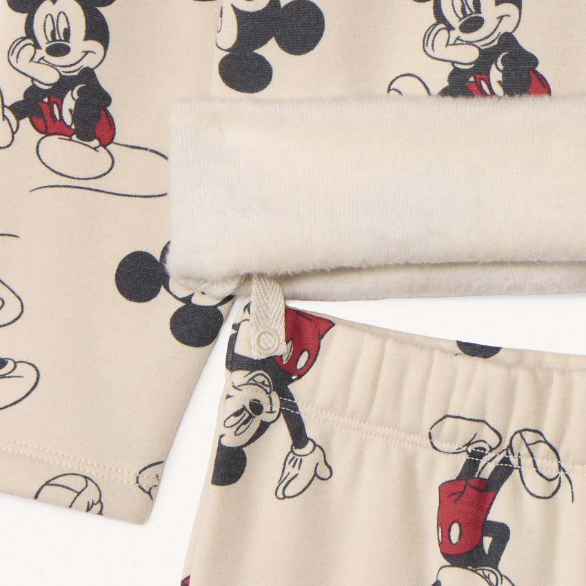 Set pyjama imprimé Mickey Disney pour bébé garçon avec finitions différentes selon l'âge 