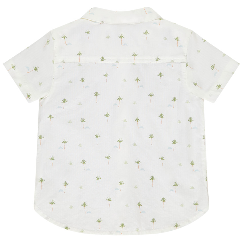 Camiseta de manga corta de voile con estampado para bebé niño 