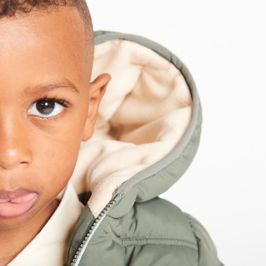 Doudoune à capuche doublé micropolaire pour bébé garçon  