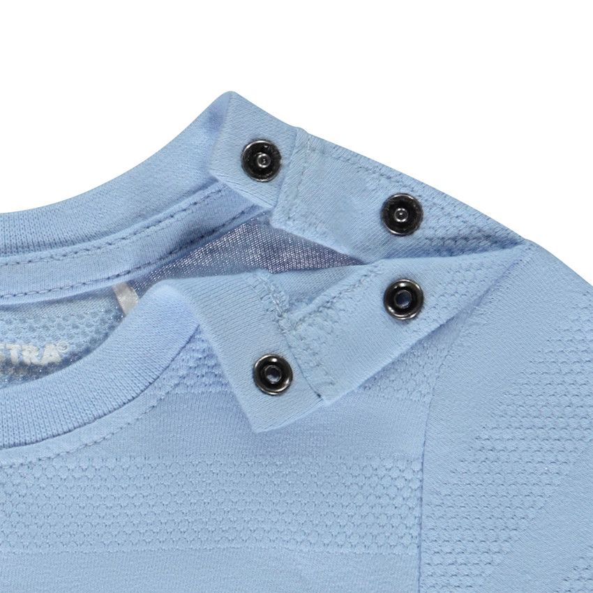 Camiseta de manga corta en jersey con efecto pop-corn para bebé niño 