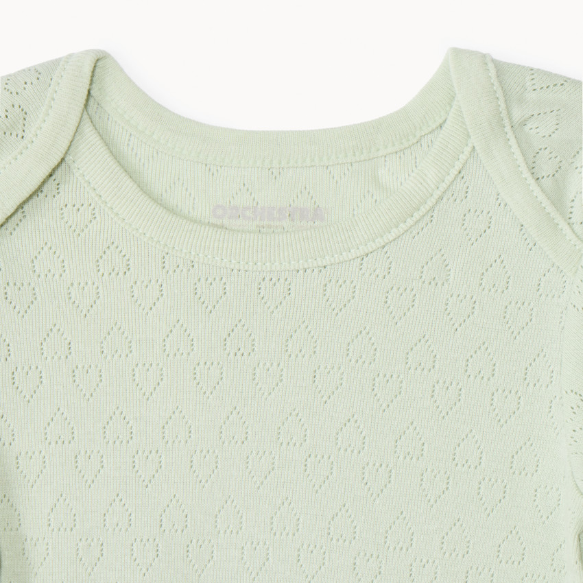 Lote de 7 bodies de manga larga fantasía para bebé niña con aperturas diferentes según la edad 