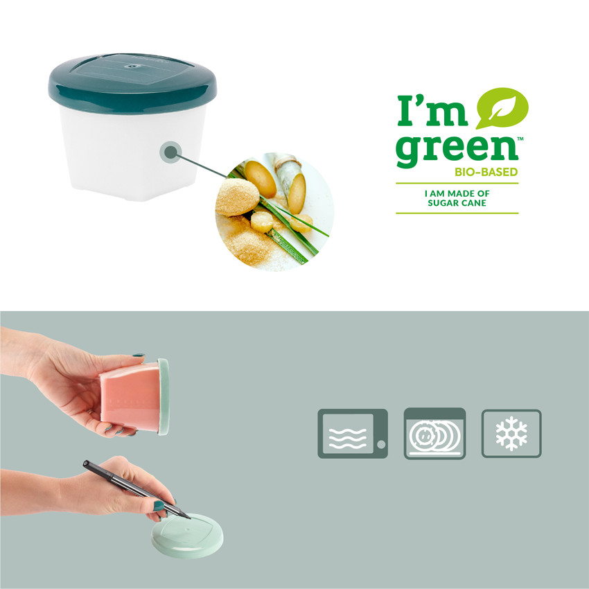 Lot de 6 pots de conservation Babybols Biosources - 180 ml 