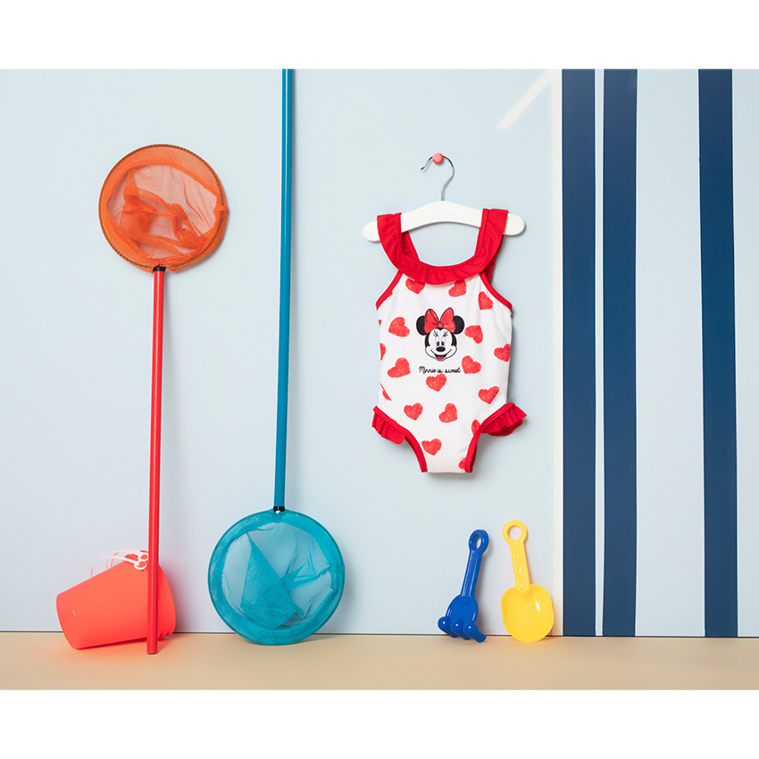 Bañador de 1 pieza con corazones y estampado de Minnie ©Disney 