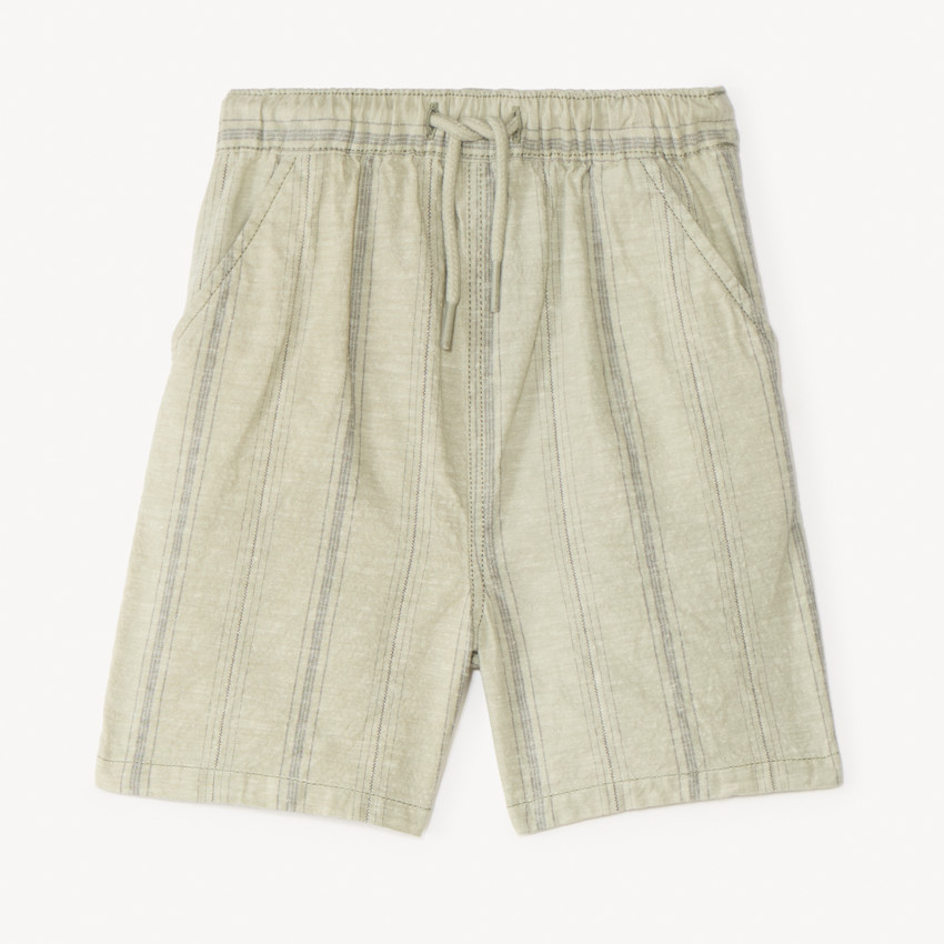 Bermudas de rayas de tela para bebé niño 