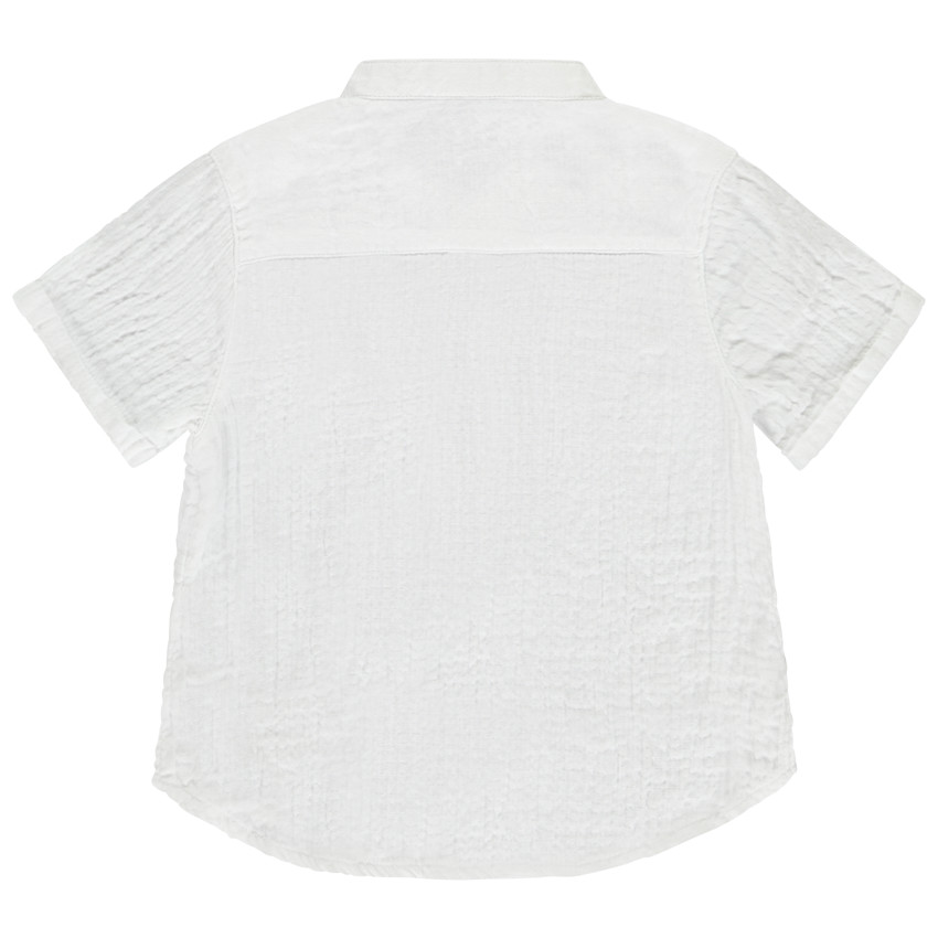 Chemise de manga corta con cuello tunecino para bebé niño 