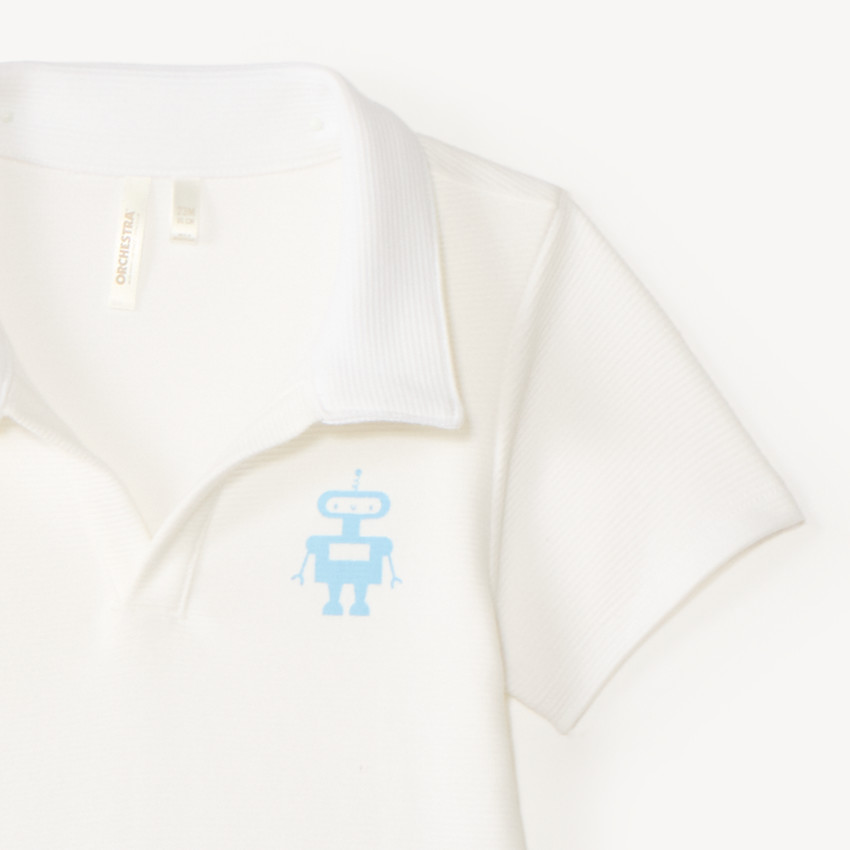 Conjunto de 2 piezas de polo y pantalón a rayas para bebé niño. 