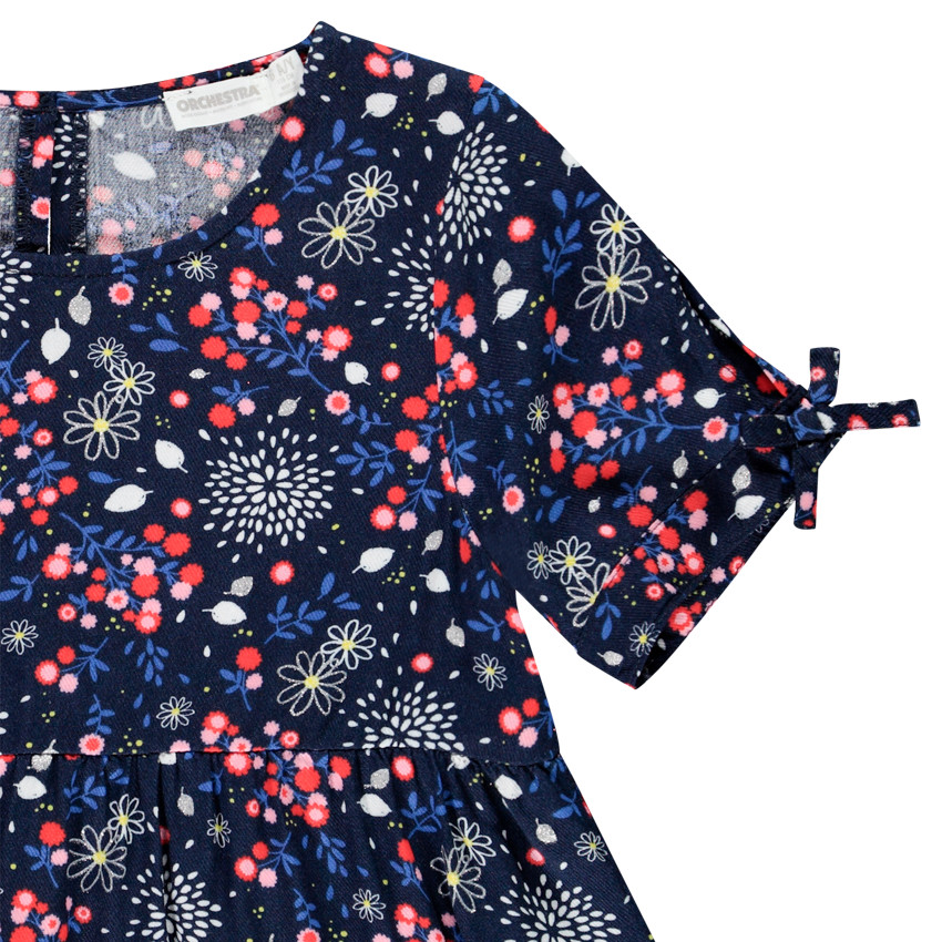 Túnica de manga corta con estampado floral para niña 