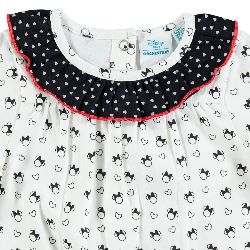 Conjunto de 3 piezas con túnica estampada all over, chaqueta y leggings Minnie Disney 