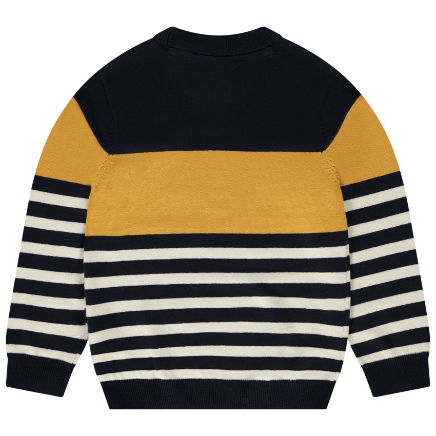 Jersey de punto a rayas efecto color block para niño  Additional Jersey de punto a rayas efecto color block para niño