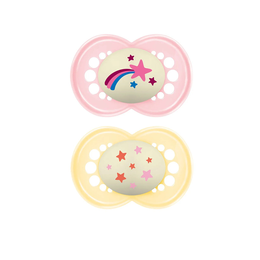 Pack 2 chupetes látex Original Night 16M+ (modelo aleatorio) 