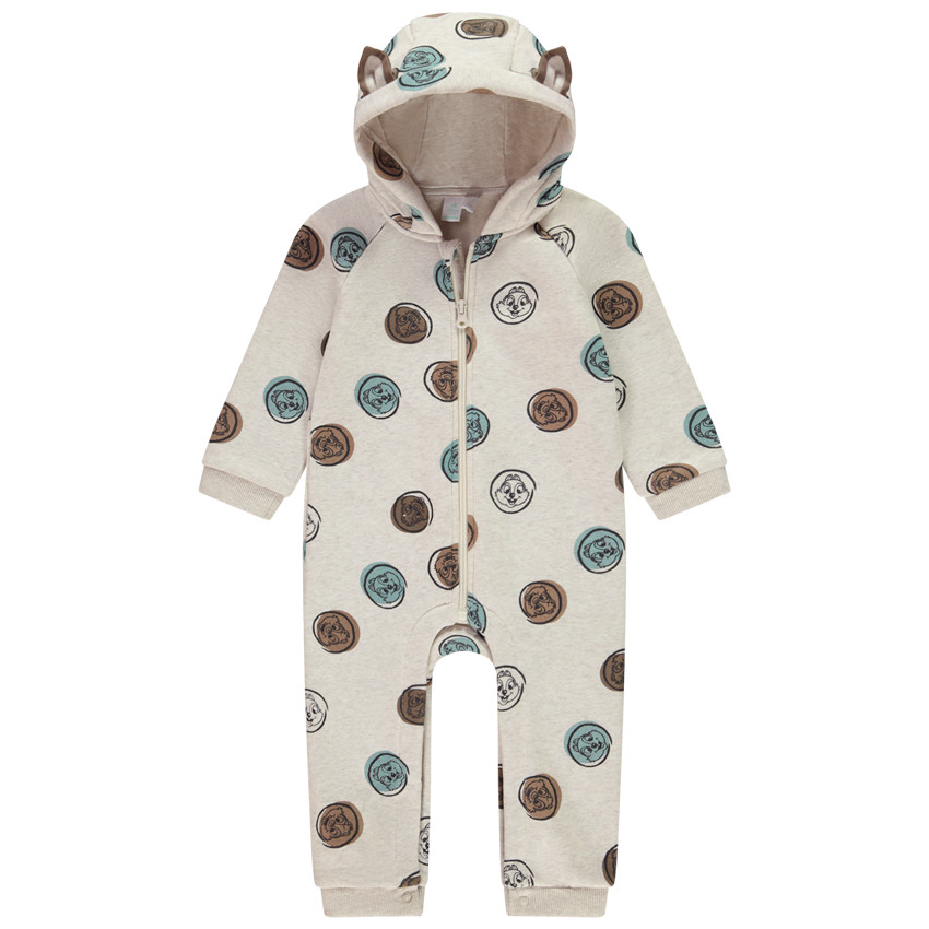 Pelele largo Tic & Tac Disney con capucha divertida para bebé niño 