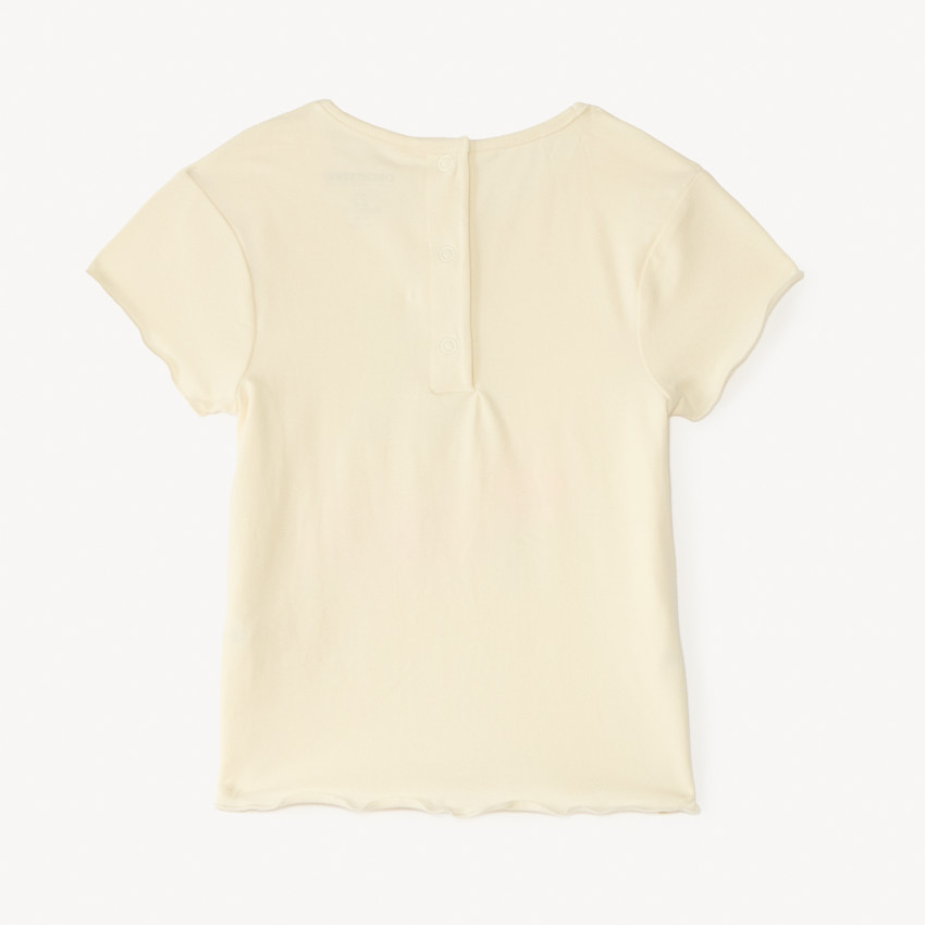 Conjunto de pijama de 2 piezas con camiseta + short de estampado de mariquita para niña. 