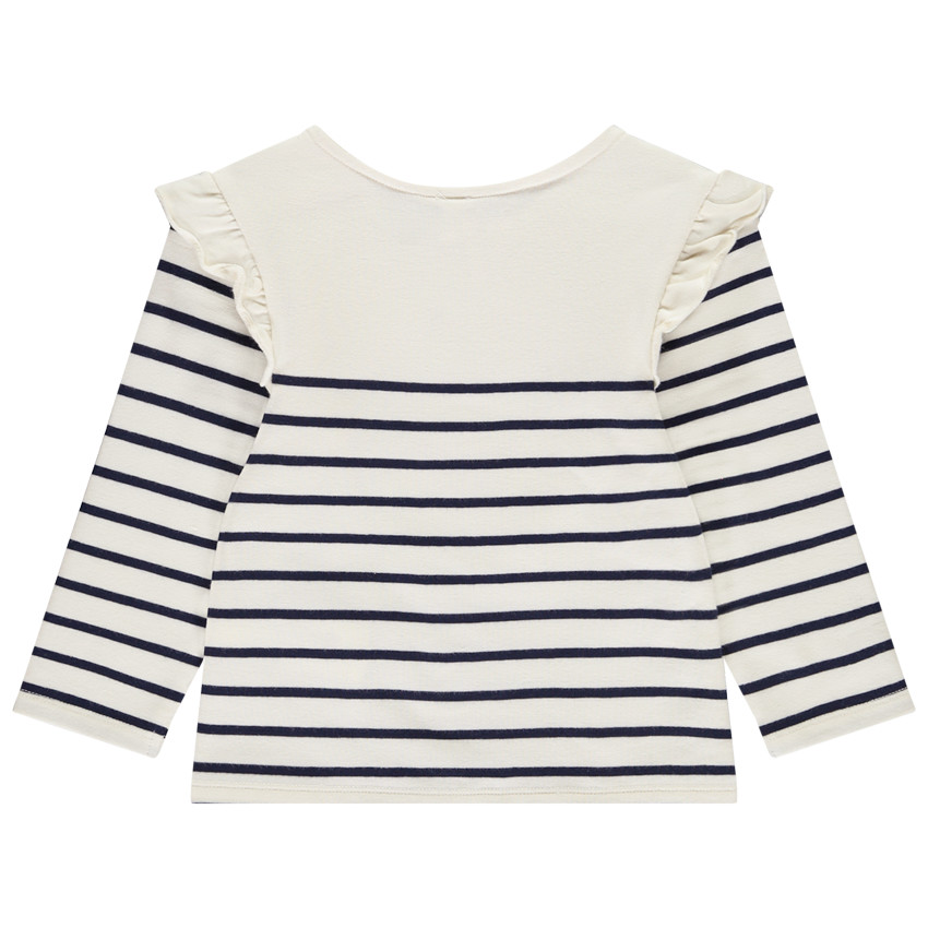 Camiseta de manga larga con estampado marinero para bebé niña 