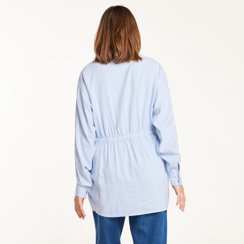 Camisa de maternidad de manga larga a rayas 