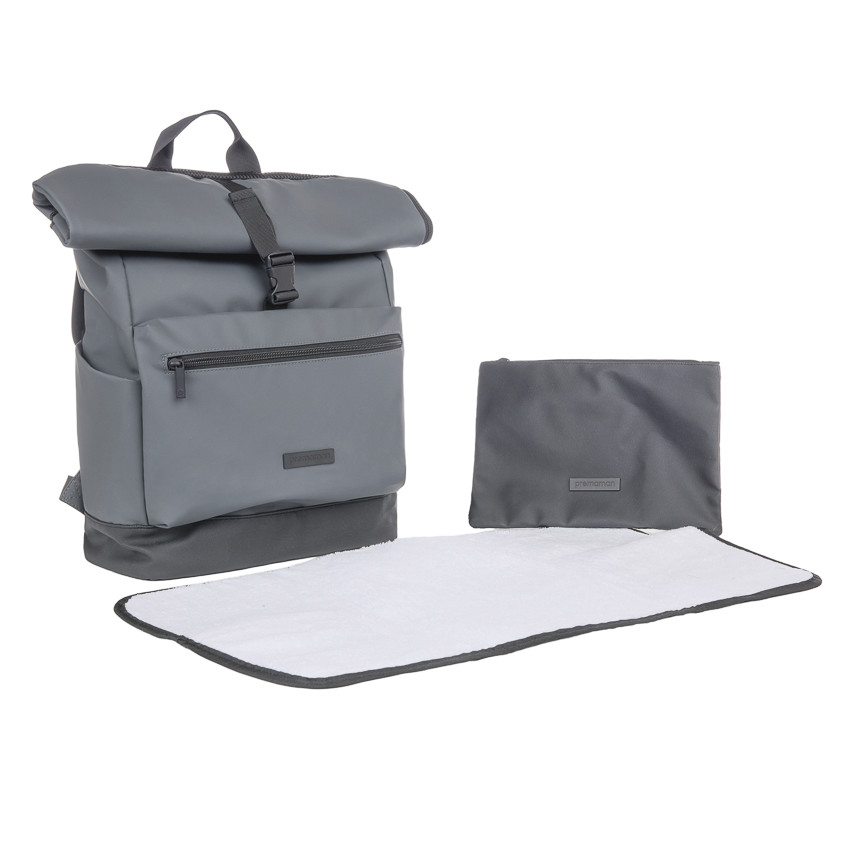 Mochila de cambio Boston + Cambiador - Gris 