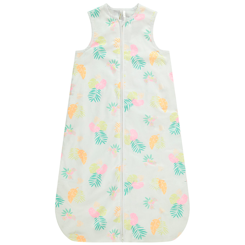 Saquito de dormir en seersucker estampado tropical TOG 0.5 para bebé niña 