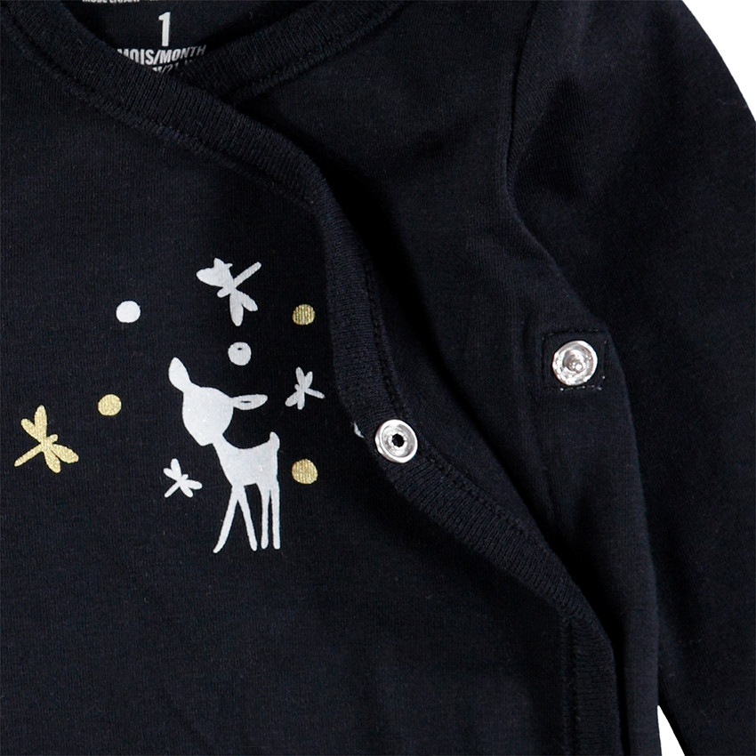 Juego de 7 bodies de manga larga de punto con estampados de fantasía 