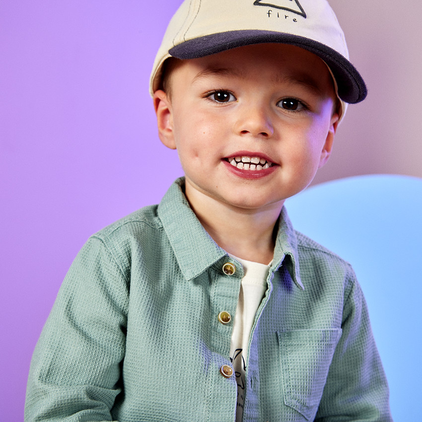 Camisa de manga larga efecto nido de abeja para bebé niño 