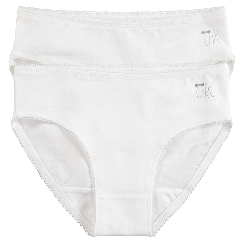 Pack de 2 braguitas de algodón con logo estampado 