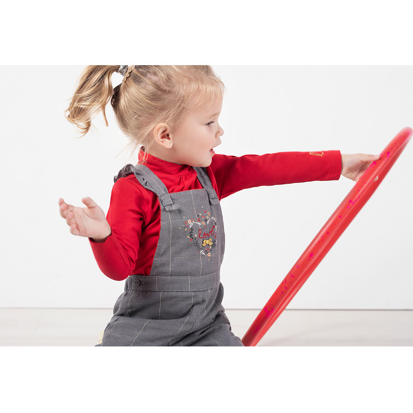 Peto largo con grandes cuadros y forro de punto  Additional Peto largo con grandes cuadros y forro de punto