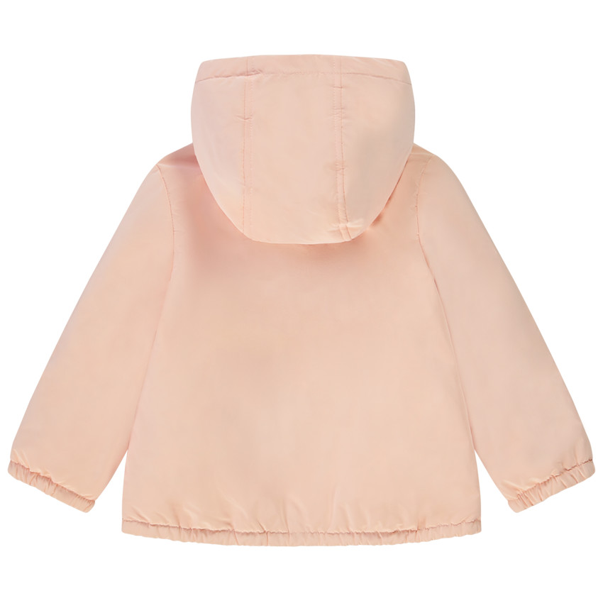 Chubasquero con capucha efecto satinado para bebé niña 