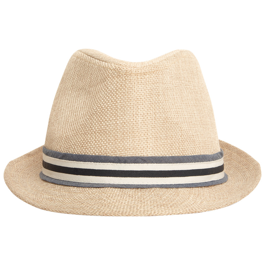 Borsalino con galón de chambray para niño 