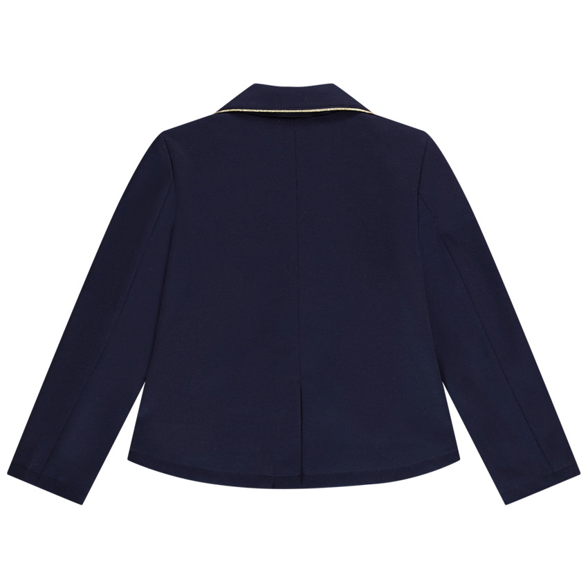 Chaqueta felpa detalles dorados 