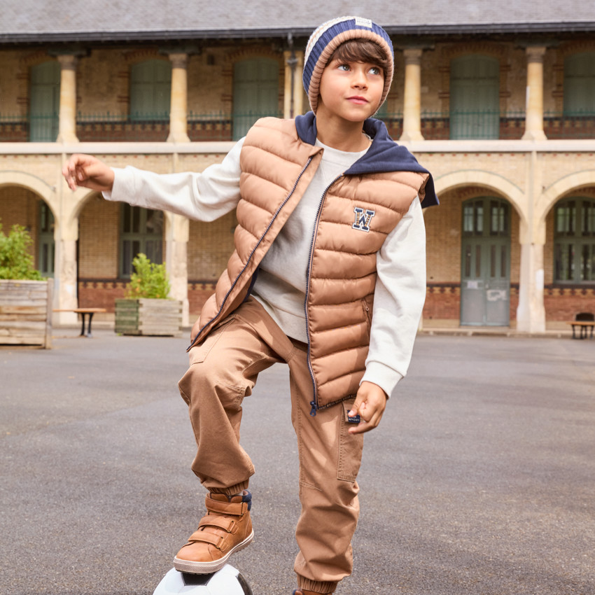 Chaleco acolchado sin mangas con capucha para niño 