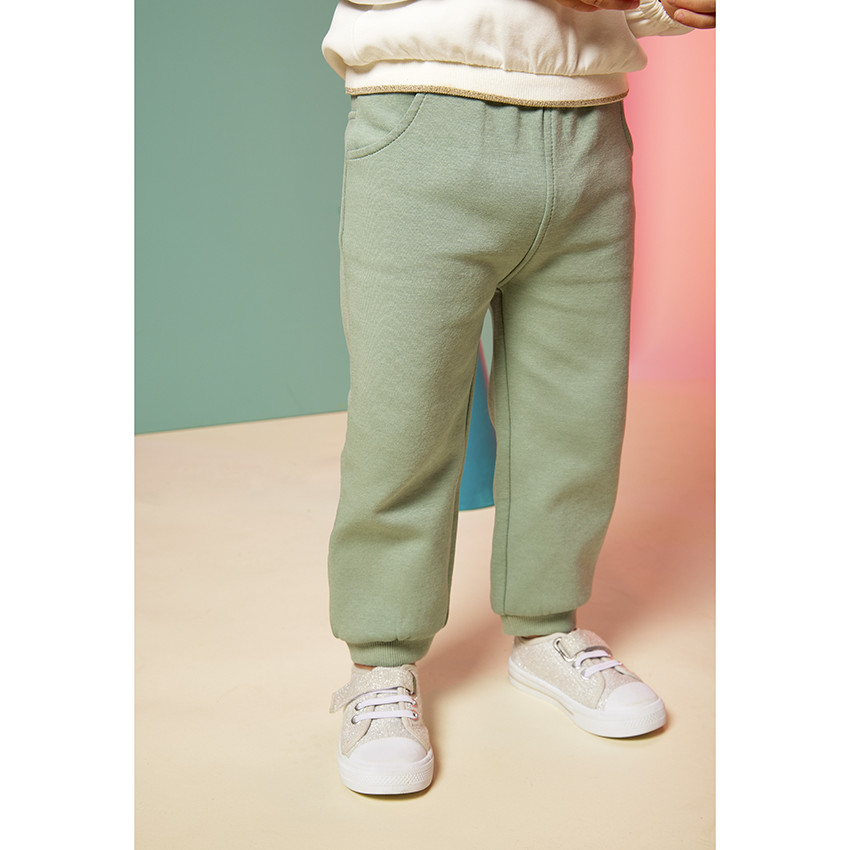 Conjunto de jogging de 2 piezas con bordado de lurex para bebé niña 