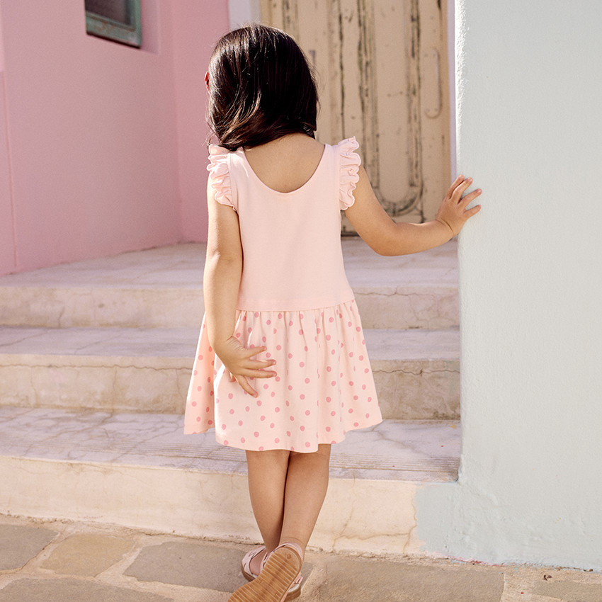 Vestido de bebé niña con mangas cortas y volantes, efecto 2 en 1  Additional Vestido de bebé niña con mangas cortas y volantes, efecto 2 en 1