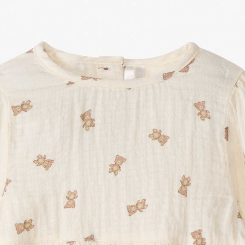 Conjunto de 2 piezas con estampado de ositos para bebé niña 