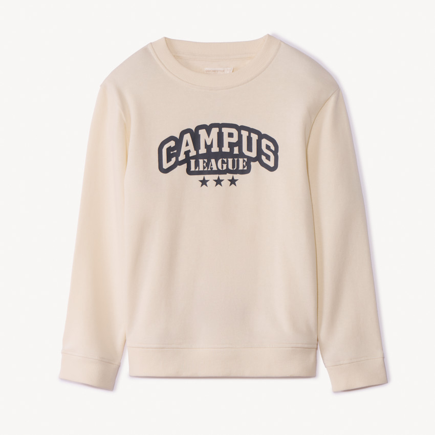 Sudadera de felpa estampada niño 