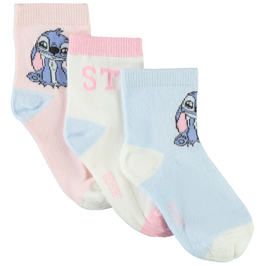 Pack de 3 pares de calcetines Stitch Disney para niña  Additional Pack de 3 pares de calcetines Stitch Disney para niña