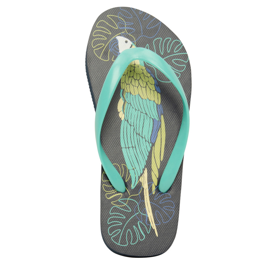 Tongs estampadas de loro para niño con tira según la edad 