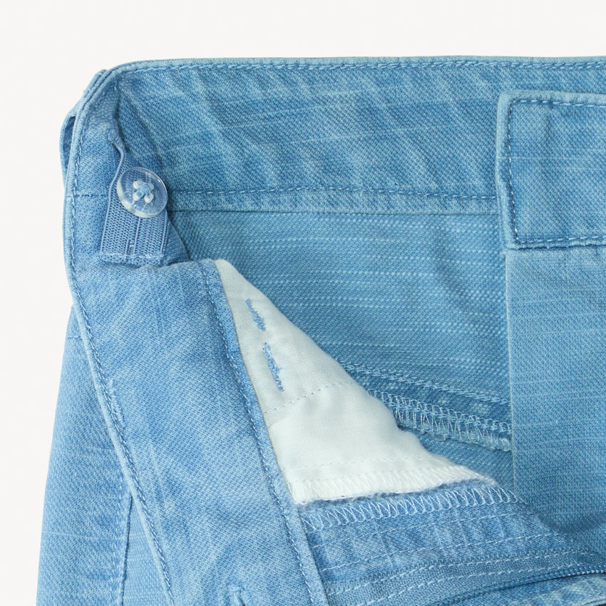 Pantalón recto amplio efecto jeans para niña 