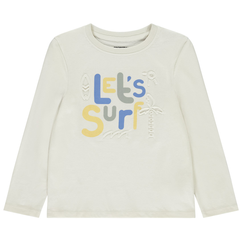 Camiseta de manga larga con motivos en relieve para niño 