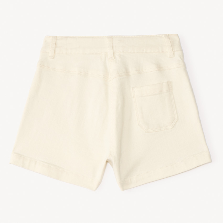 Short de denim liso para niña 