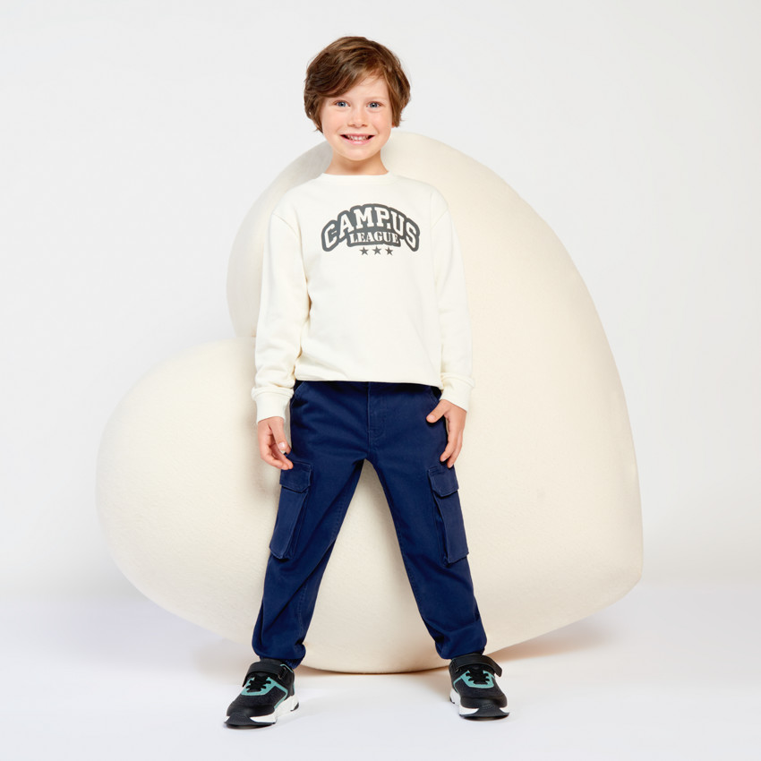 Sudadera de felpa estampada niño 