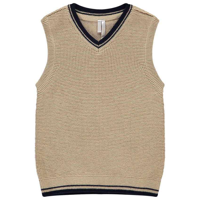 Pull sin mangas de punto para bebé niño 