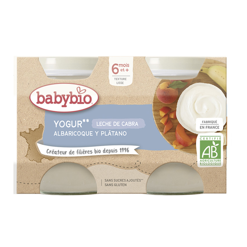 Babybio Yogur Albaricoque y Plátano (leche de cabra) 