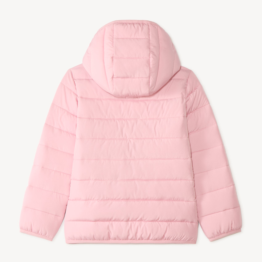 Chaleco acolchado para niña en tela repellente lisa 