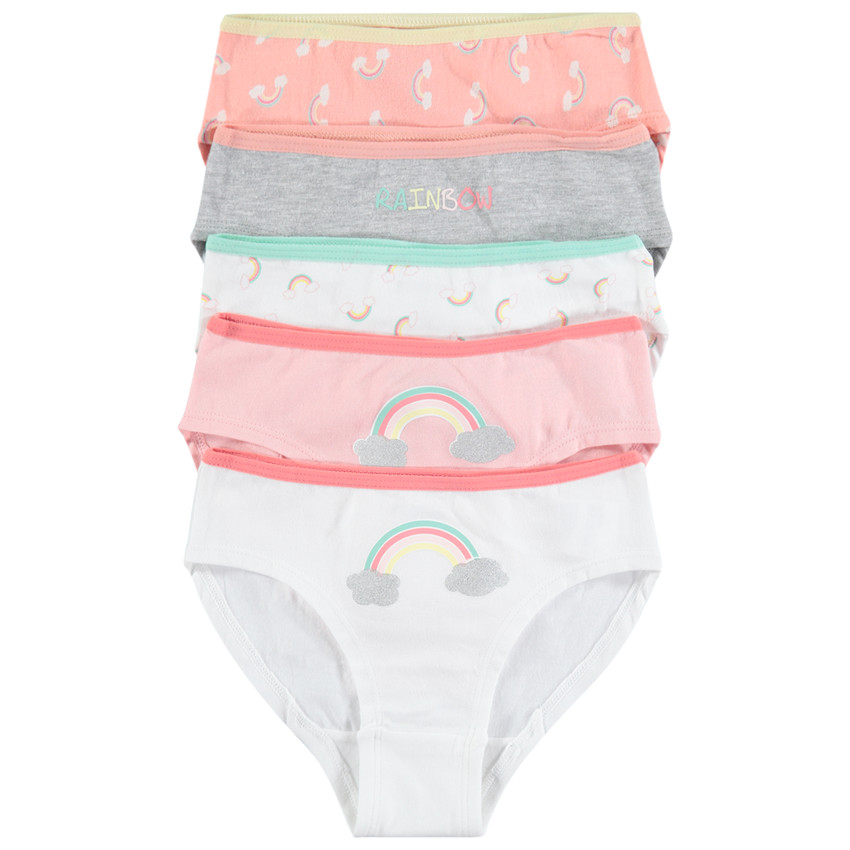 Juego de 5 braguitas de algodón con dibujos estampados 