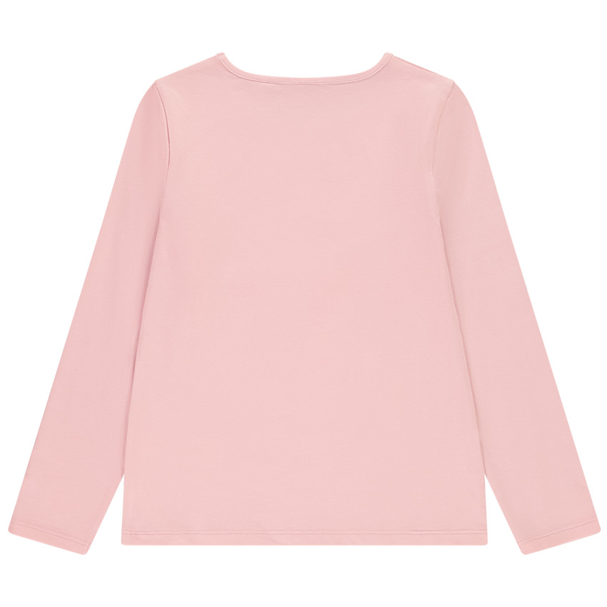 Camiseta de manga larga con estampado y lentejuelas para niña 