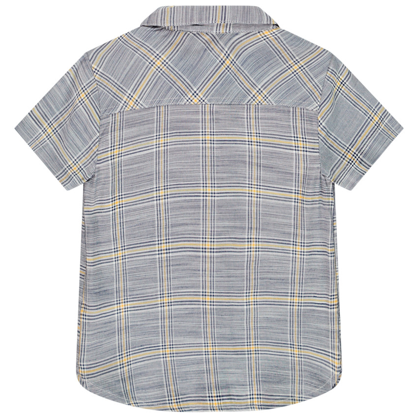 Camisa manga corta de cuadros 