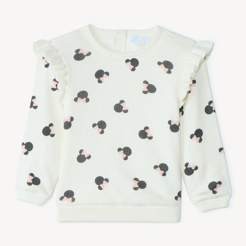 Pelele de punto con estampado de Minnie Disney para bebé niña.  Additional Pelele de punto con estampado de Minnie Disney para bebé niña.