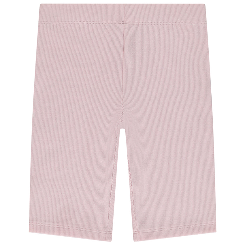 Ciclista liso efecto acanalado para niña 